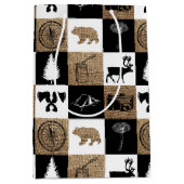 Rustic Camping Outdoor Adventure Medium Cadeauzakje (Voorkant)
