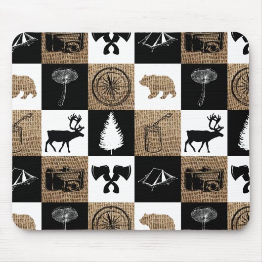 Rustic Camping Outdoor Adventure Muismat (Voorkant)