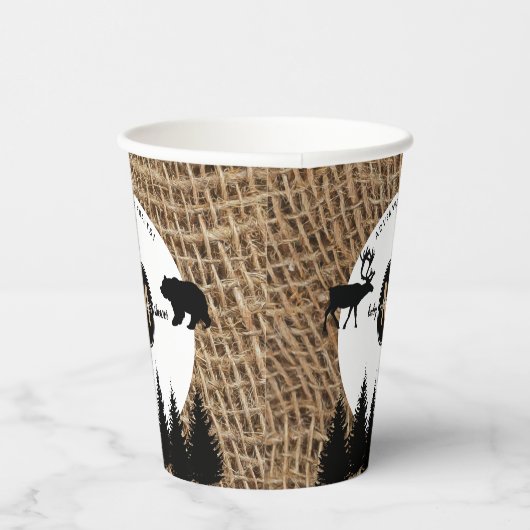 Rustic Camping Outdoor Adventure Papieren Bekers (Rechts)