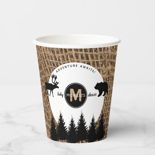 Rustic Camping Outdoor Adventure Papieren Bekers (Voorkant)