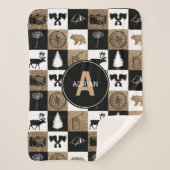 Rustic Camping Outdoor Adventure Sherpa Deken (Voorkant)