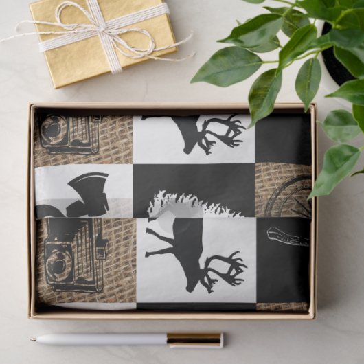 Rustic Camping Outdoor Adventure Tissuepapier (Geschenk)