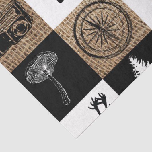 Rustic Camping Outdoor Adventure Tissuepapier (Detail)