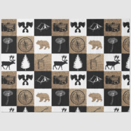 Rustic Camping Outdoor Adventure Tissuepapier