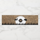 Rustic Camping Outdoor Adventure Waterfles Etiket (Enkel label)