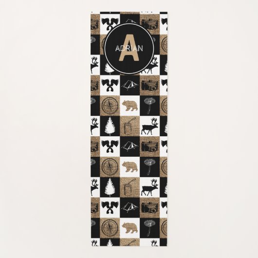 Rustic Camping Outdoor Adventure Yogamat (Voorkant)