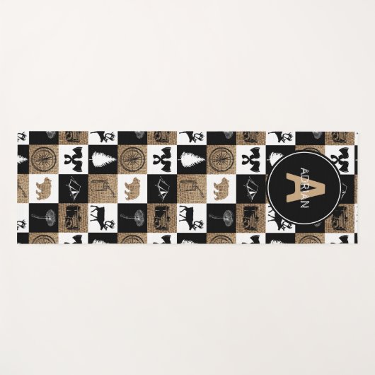 Rustic Camping Outdoor Adventure Yogamat (Voorkant (horizontaal))