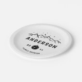 Rustic Camping Personalized Family Reunion Papieren Bordje (Gekanteld)