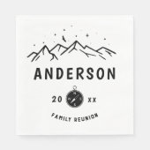 Rustic Camping Personalized Family Reunion Servet (Voorkant)