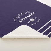 Rustic Camping Personalized Family Reunion Sherpa Deken (3/4)