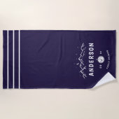 Rustic Camping Personalized Family Reunion Strandlaken (Voorkant)