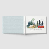 Rustic Camping Waterverf Pine Forest Wedding Gastenboek (Volledig)