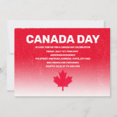 Rustic CANADA vlag Canada Day Red waterverf Invi Kaart (Voorkant)