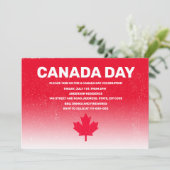 Rustic CANADA vlag Canada Day Red waterverf Invi Kaart (Staand voorkant)