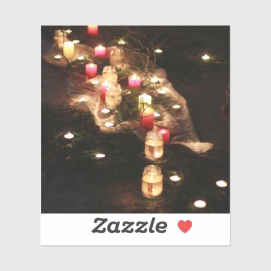 Rustic Candlelight Vinyl Sticker –  (Vel)
