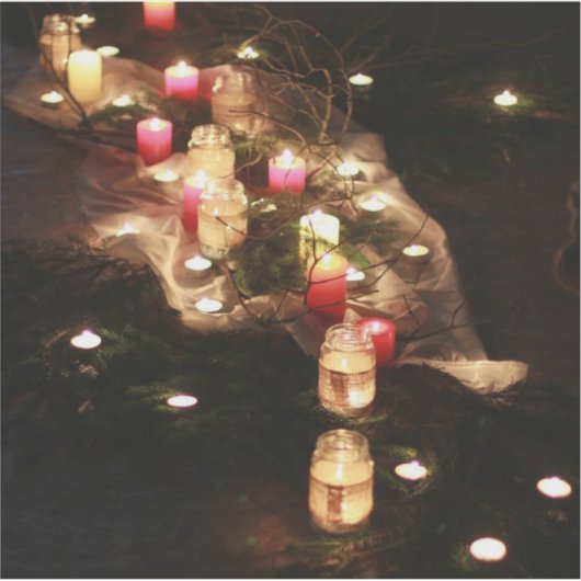 Rustic Candlelight Vinyl Sticker – (Voorkant)