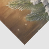 Rustic candles holly berry Christmas tissue paper Tissuepapier (Detail)