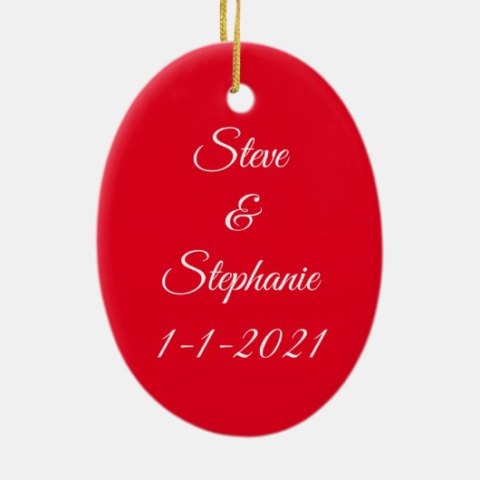 Rustic Candy Cane Heart Love Personalized Keramisch Ornament (Achterkant)