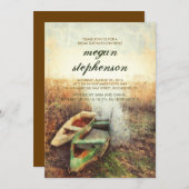 Rustic Canoe Waterfront Herfst Vrijgezellenfeest Kaart (Voorkant / Achterkant)