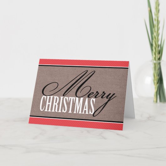 Rustic Canvas Custom Vrolijke Kerst Kaarten (Voorkant)
