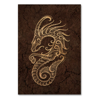 Rustic Capricorn Zodiac Sign on Stone Effect Kaart