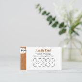 Rustic Caramel Bakery Loyalty Stamp Card Visitekaartje (Staand voorkant)