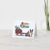 Rustic Cardigan Corgi Christmas