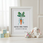 Rustic Carrot Baby Shower “Guess How Many Candies” Poster