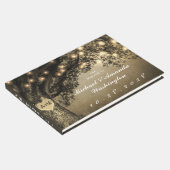  Rustic Carved Oak Tree Wedding Gastenboek (Hoek)