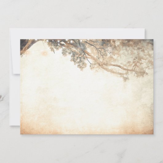  Rustic Carved Oak Tree Wedding Kaart (Achterkant)