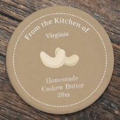 Rustic Cashew Butter Label Sticker