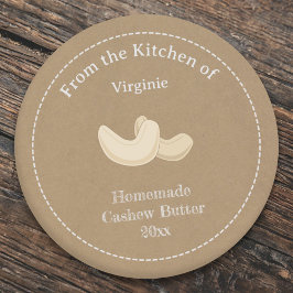 Rustic Cashew Butter Label Sticker