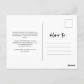 Rustic Casual Script Photo Elopement Aankondiging Briefkaart (Achterkant)
