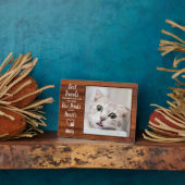 Rustic Cat Memorial Pet Foto Fotoplaat (Zijkant)