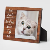 Rustic Cat Memorial Pet Foto Fotoplaat (Zijkant)
