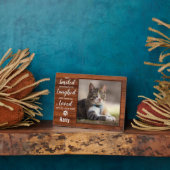 Rustic Cat Memorial Pet Loss Gift Foto Fotoplaat (Zijkant)