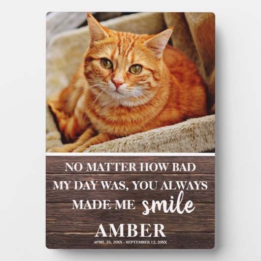 Rustic Cat Remembrance Keepomwille Photo Fotoplaat (voorkant)