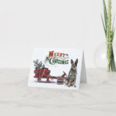 Rustic Cattle Dog Kerstmis Feestdagen Kaart (Voorkant)