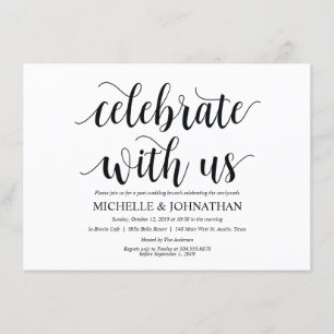 Rustic Celebrate met ons Brunch Invitation Kaart