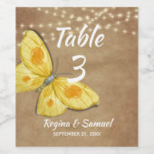 Rustic Celebratietabelnummer Wijnlabels Wijn Etiket (Enkel label)