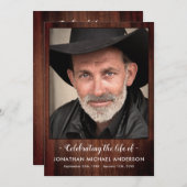 Rustic Celebration of Life Memorial Funeral Progra Programmakaart (Voorkant / Achterkant)