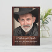 Rustic Celebration of Life Memorial Funeral Progra Programmakaart (Staand voorkant)