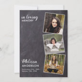 Rustic Celebration of Life Photo Collage Memorial Kaart (Voorkant)