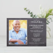 Rustic Celebration of Life Photo Funeral Memorial Kaart (Staand voorkant)