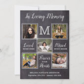 Rustic Celebration of Life Photo Memorial Funeral Bedankkaart (Voorkant)