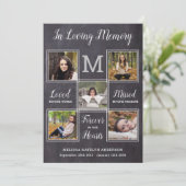 Rustic Celebration of Life Photo Memorial Funeral Bedankkaart (Staand voorkant)