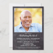 Rustic Celebration of Life Photo Memorial Funeral Kaart (Voorkant)