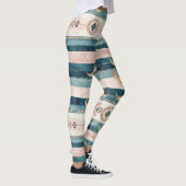 Rustic Celestial Stripe Moon Sun Earthy (10) Leggings (Rechts)