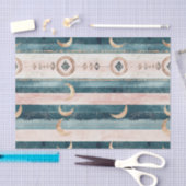 Rustic Celestial Stripe Moon Sun Earthy (10) Tissuepapier (Craft)