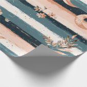 Rustic Celestial Stripe Moon Sun Earthy (2) Cadeaupapier (Hoek)